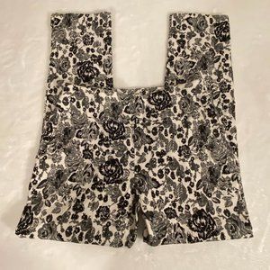 Cato Rose floral pattern leggings pull on  jeans 8